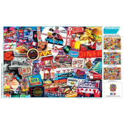 Flashbacks - Quick Stop Diner 1000 Piece Jigsaw Puzzle (ONLINE ORDER ONLY)