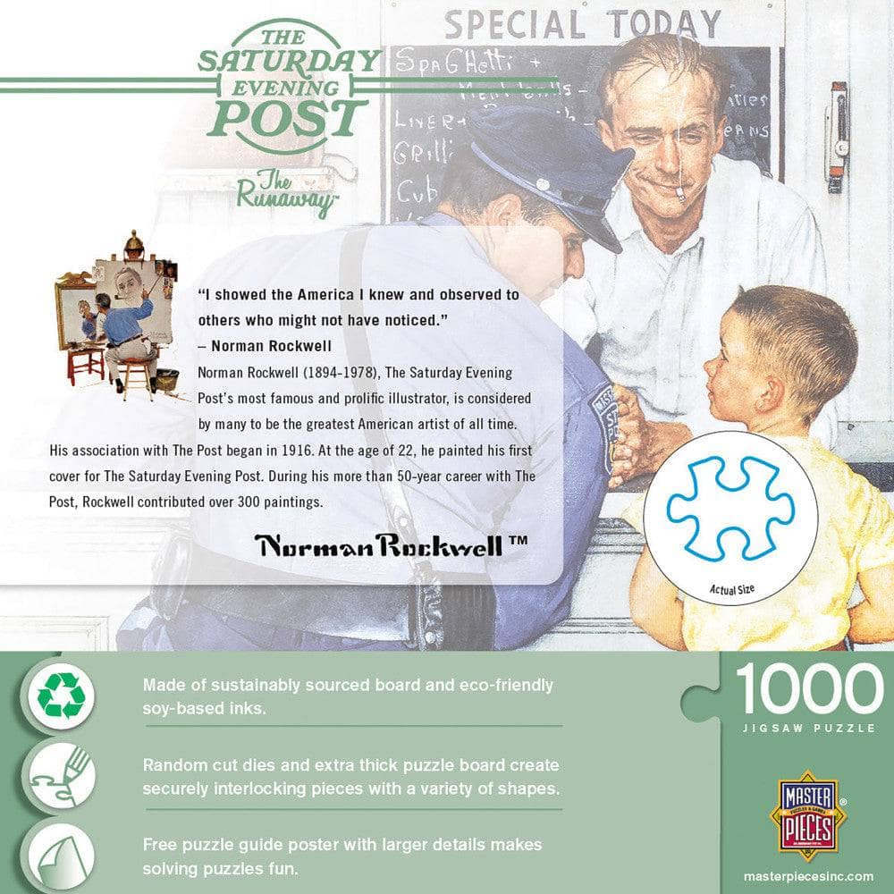 Saturday Evening Post - The Runaway 1000 Piece Jigsaw Puzzle (ONLINE ORDER ONLY)