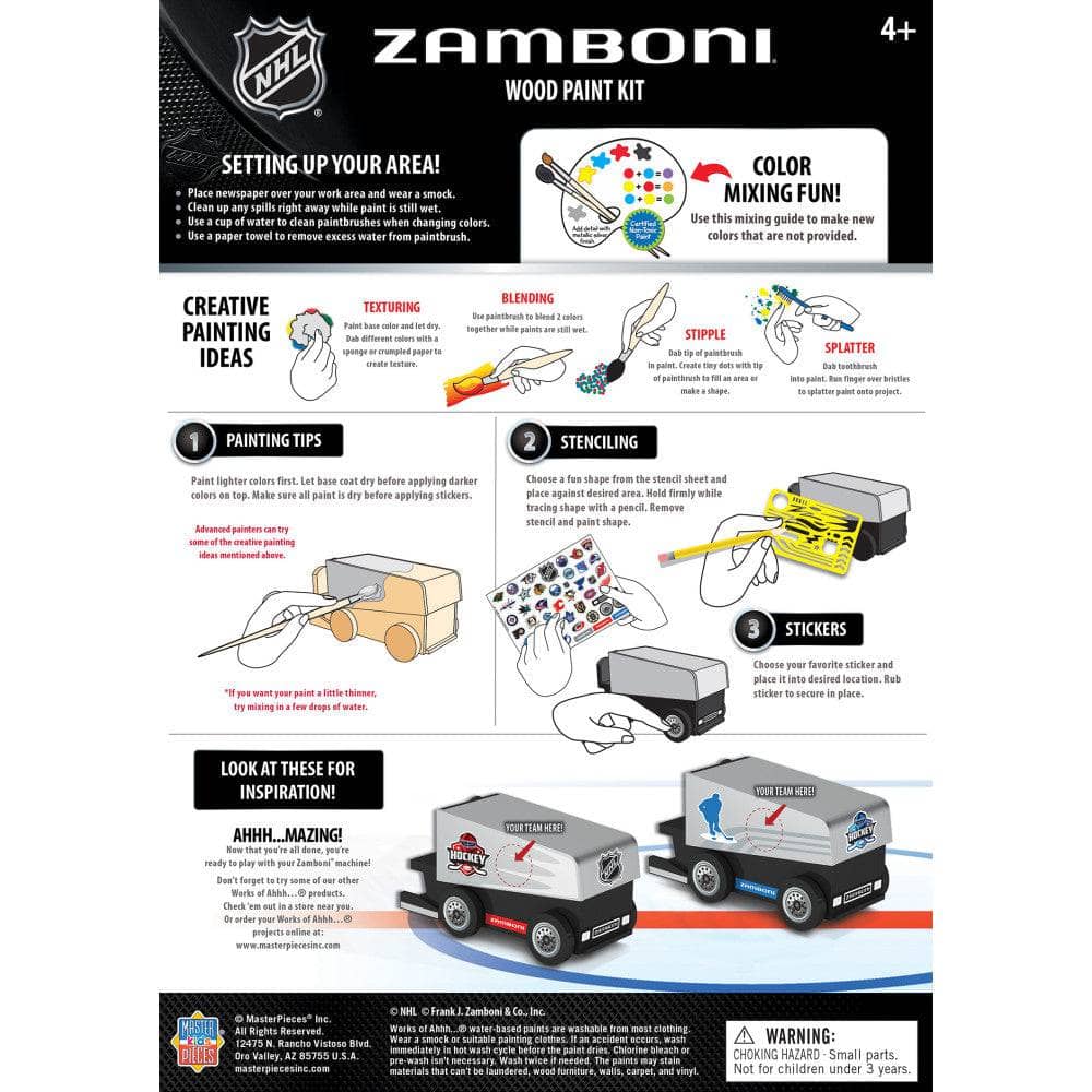 NHL - Zamboni Wood Paint Kit (ONLINE ORDER ONLY)