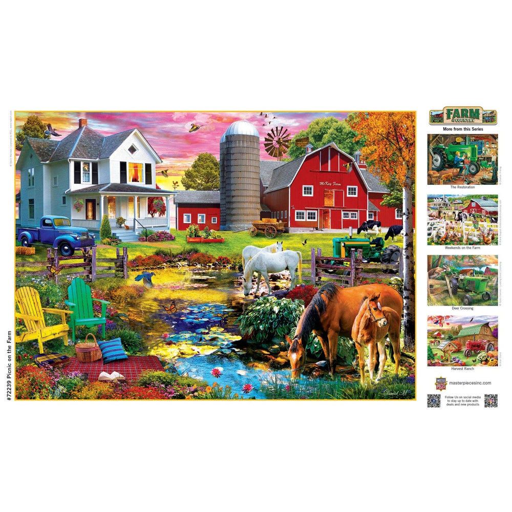 Farm & Country - Picnic on the Farm 1000 Piece Jigsaw Puzzle (ONLINE ORDER ONLY)