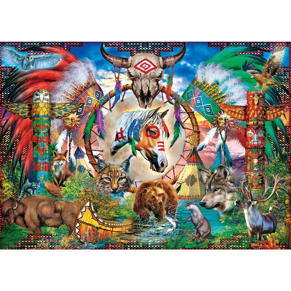 Tribal Spirit - Spirit Animals 500 Piece Jigsaw Puzzle (ONLINE ORDER ONLY)
