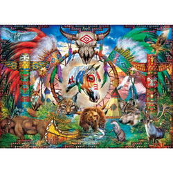 Tribal Spirit - Spirit Animals 500 Piece Jigsaw Puzzle (ONLINE ORDER ONLY)