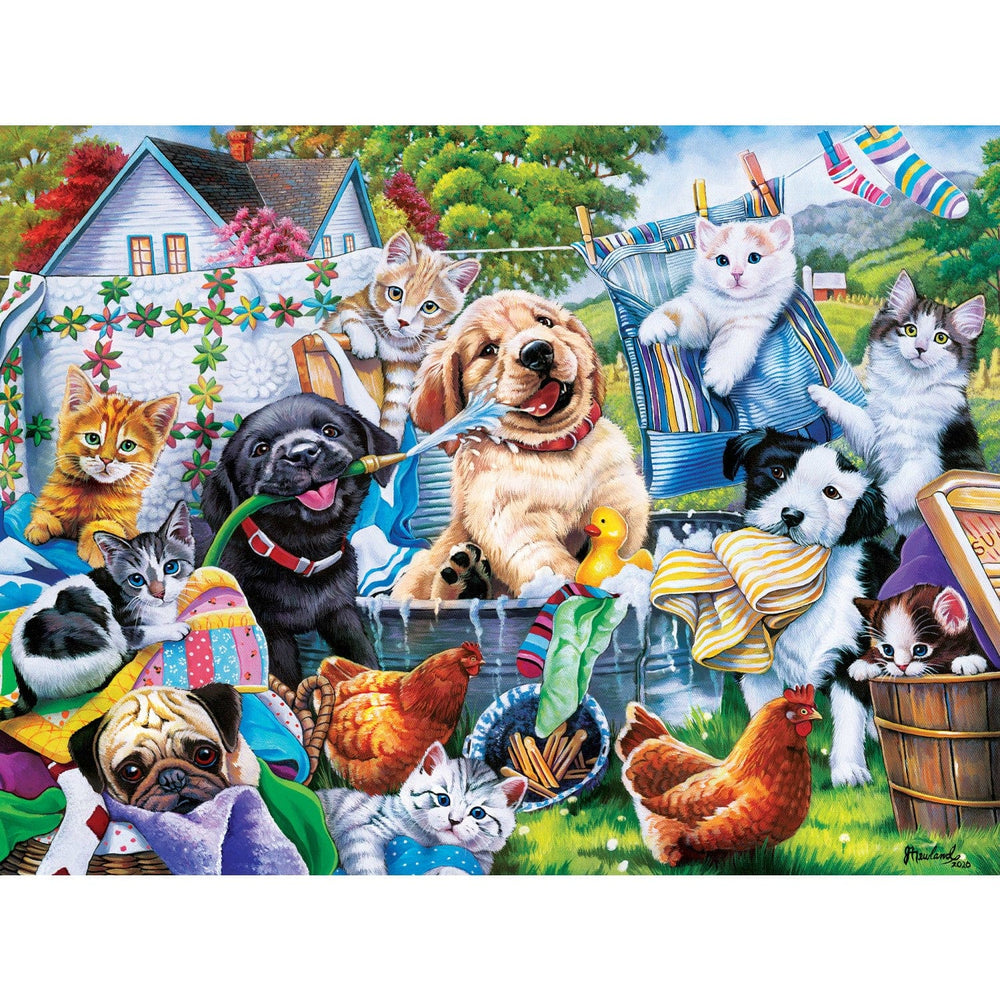 Playful Paws - Washing Time 300 Piece EZ Grip Jigsaw Puzzle (ONLINE ORDER ONLY)