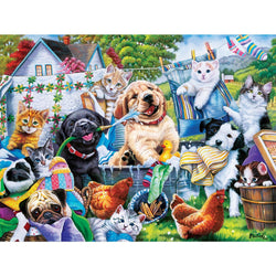 Playful Paws - Washing Time 300 Piece EZ Grip Jigsaw Puzzle (ONLINE ORDER ONLY)