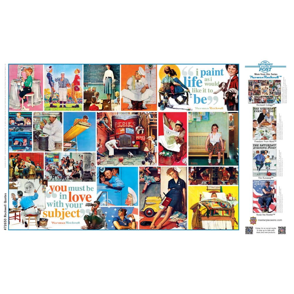 Saturday Evening Post - Rockwell Quotes 1000 Piece Jigsaw Puzzle (ONLINE ORDER ONLY)