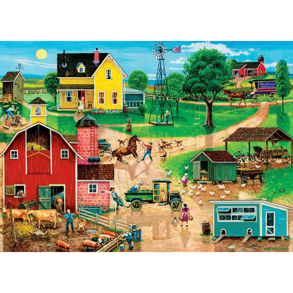 Americana - After the Chores 500 Piece EZ Grip Jigsaw Puzzle (ONLINE ORDER ONLY)