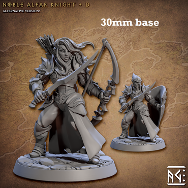Noble Alfar Knight: Sculpt D (Female High Elf Ranger / Knight) (Online Order Only)