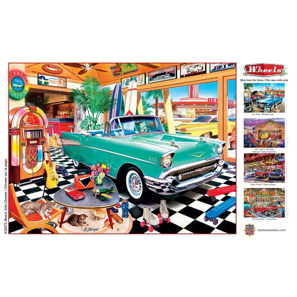 Wheels - Beach Side Chrome 750 Piece Jigsaw Puzzle (ONLINE ORDER ONLY)