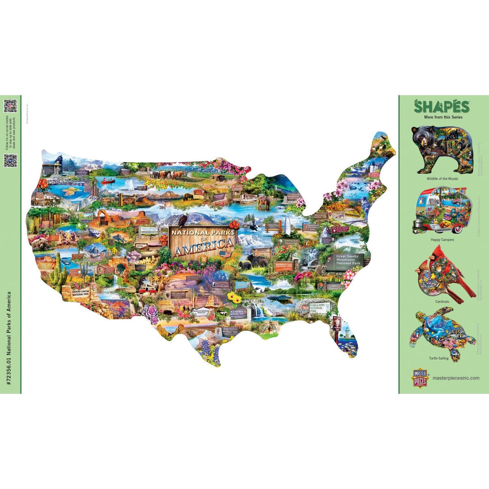 National Parks of America 1000 Piece Shaped Jigsaw Puzzle (ONLINE ORDER ONLY)