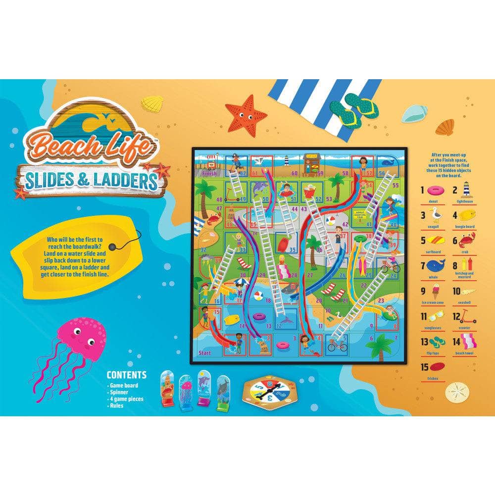 Beach Life - Slides & Ladders Board Game (ONLINE ORDER ONLY)