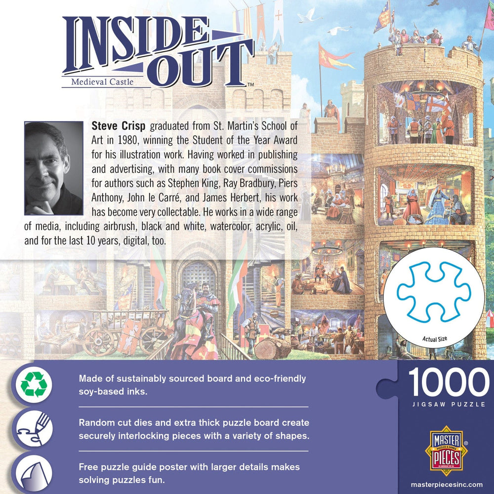 Inside Out - Medieval Castle 1000 Piece Jigsaw Puzzle (ONLINE ORDER ONLY)