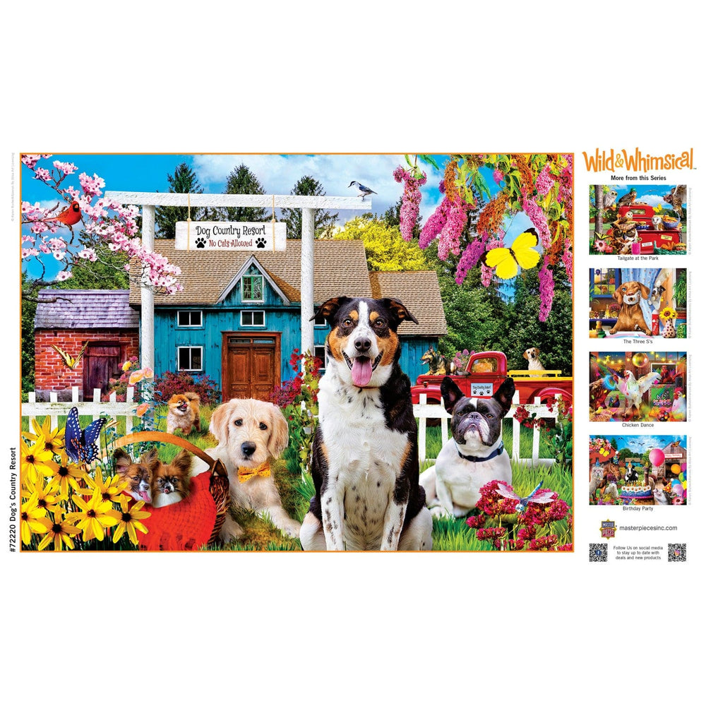 Wild & Whimsical - Dog's Country Restort 1000 Piece Jigsaw Puzzle (ONLINE ORDER ONLY)