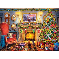 Season's Greetings - Festive Fireplace 1000 Piece Jigsaw Puzzle (ONLINE ORDER ONLY)