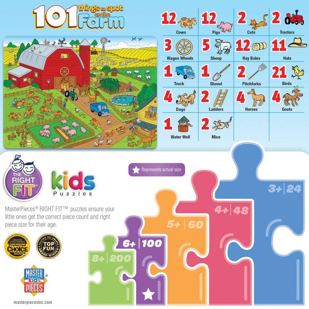 101 Things to Spot on a Farm - 101 Piece Jigsaw Puzzle (ONLINE ORDER ONLY)