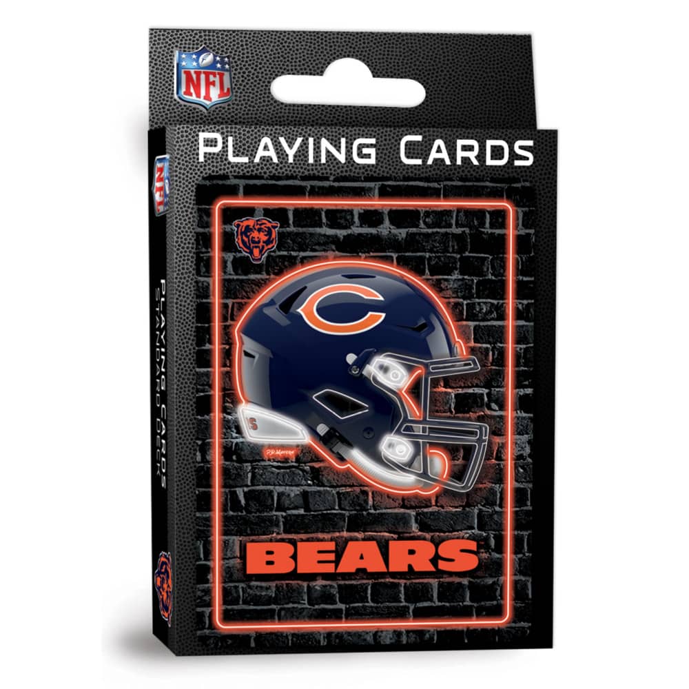 Chicago Bears Neon Playing Cards - 54 Card Deck (ONLINE ORDER ONLY)