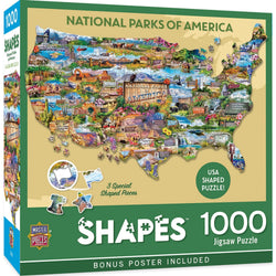 National Parks of America 1000 Piece Shaped Jigsaw Puzzle (ONLINE ORDER ONLY)
