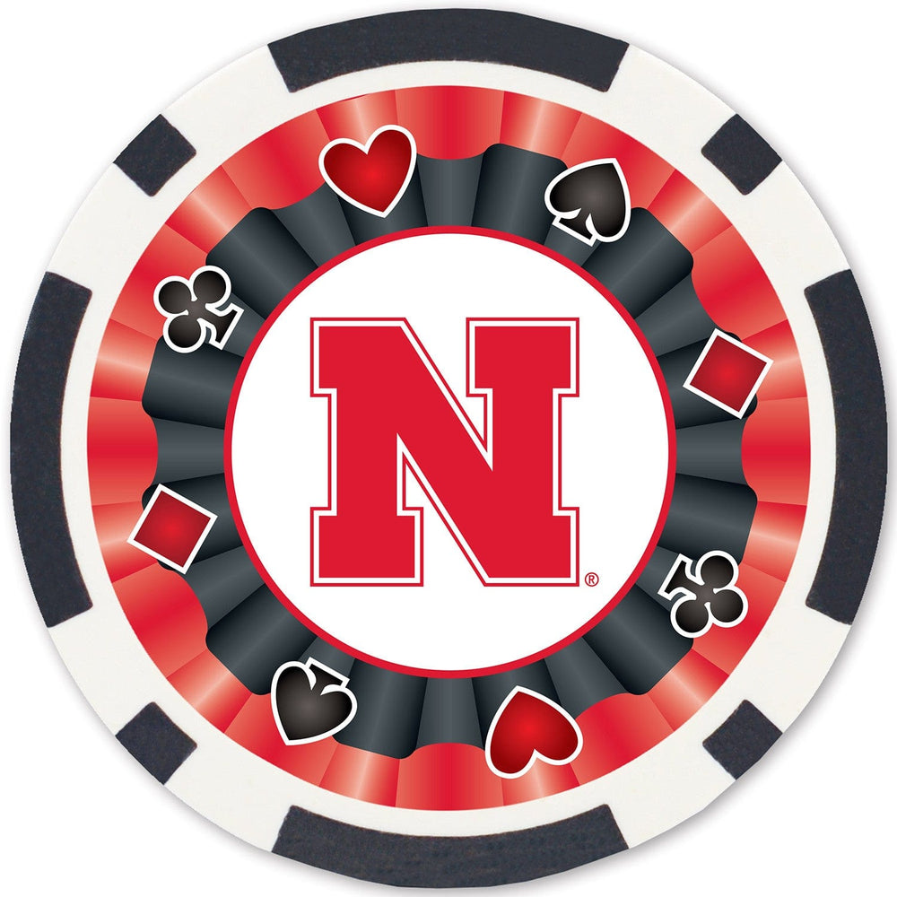 Nebraska Cornhuskers 100 Piece Poker Chips (ONLINE ORDER ONLY)