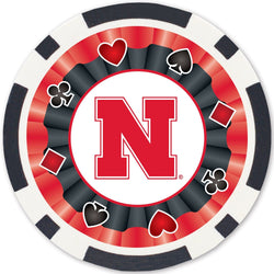Nebraska Cornhuskers 100 Piece Poker Chips (ONLINE ORDER ONLY)