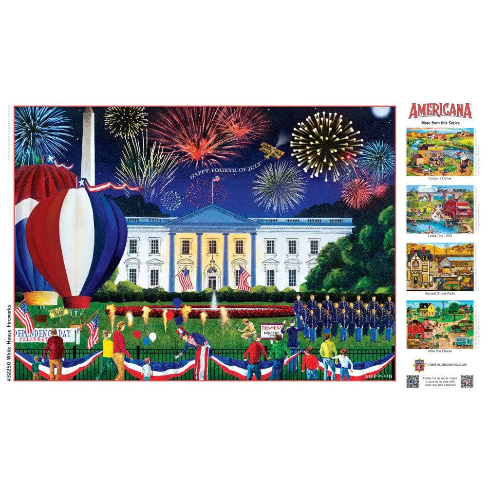 Americana - White House Fireworks 500 Piece EZ Grip Jigsaw Puzzle (ONLINE ORDER ONLY)