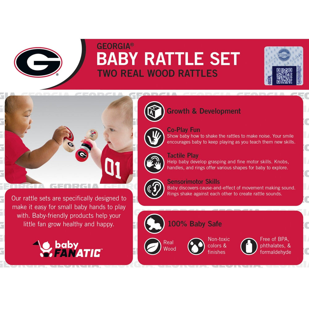 Georgia Bulldogs - Baby Rattles 2-Pack (ONLINE ORDER ONLY)