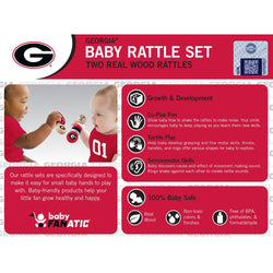 Georgia Bulldogs - Baby Rattles 2-Pack (ONLINE ORDER ONLY)