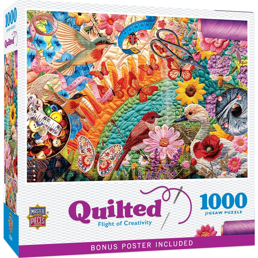 Quilted - Flight of Creativity 1000 Piece Jigsaw Puzzle (ONLINE ORDER ONLY)