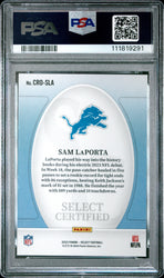 Graded 2023 Panini Select Sam LaPorta #CROSLA Certified Rookies Rookie RC Football Card PSA 10 Gem Mint (ONLINE ORDER ONLY)