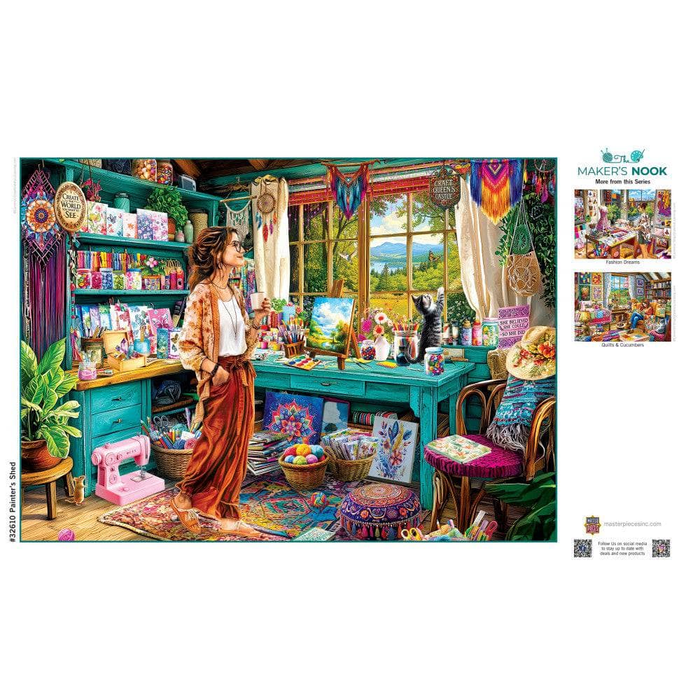 Maker's Nook - Painter's Shed 500 Piece Jigsaw Puzzle