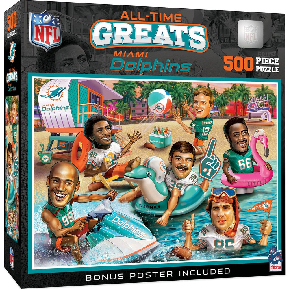 Miami Dolphins - All Time Greats 500 Piece Jigsaw Puzzle (ONLINE ORDER ONLY)