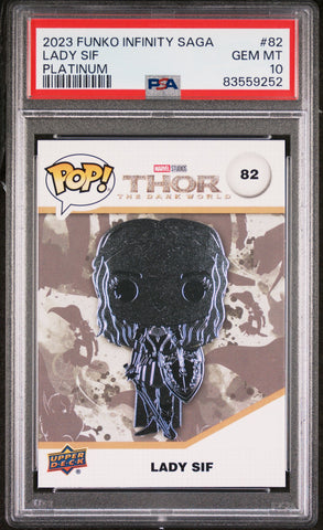 2023 UPPER DECK FUNKO POP MARVEL  LADY SIF PLATINUM #82  PSA 10 (Online Order Only)