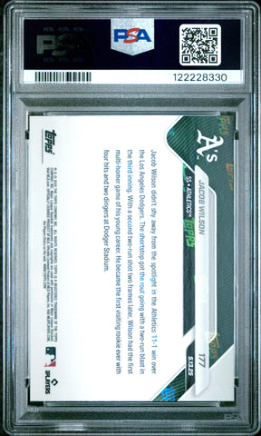 Graded 2025 Topps Now Jacob Wilson #177 Rookie RC Baseball Card PSA 10 Gem Mint (ONLINE ORDER ONLY)