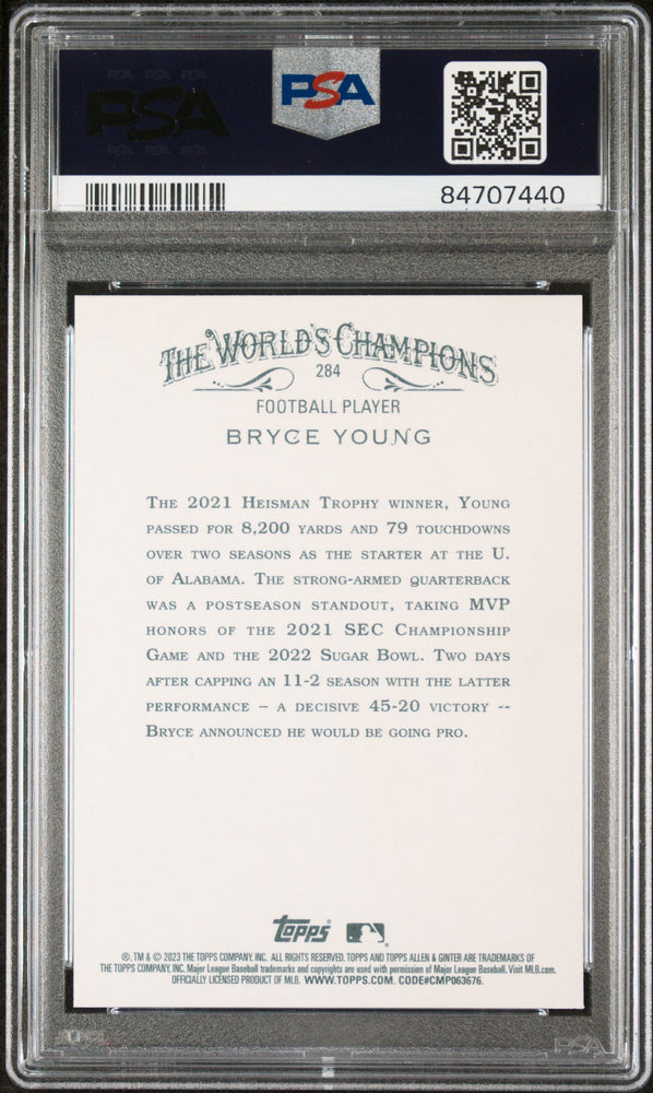 2023 TOPPS ALLEN & GINTER BRYCE YOUNG  #284 - PSA 10 ROOKIE CARD (Online Order Only)