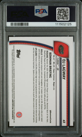 Graded 2024 Topps Bowman U Chrome DJ Lagway #63 Pink Lava Rookie RC Football Card PSA 10 Gem Mint (ONLINE ORDER ONLY)