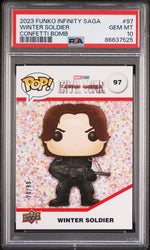2023 UPPER DECK FUNKO POP MARVEL  WINTER SOLDIER CONFETTI BOMB #97  PSA 10 (Online Order Only)