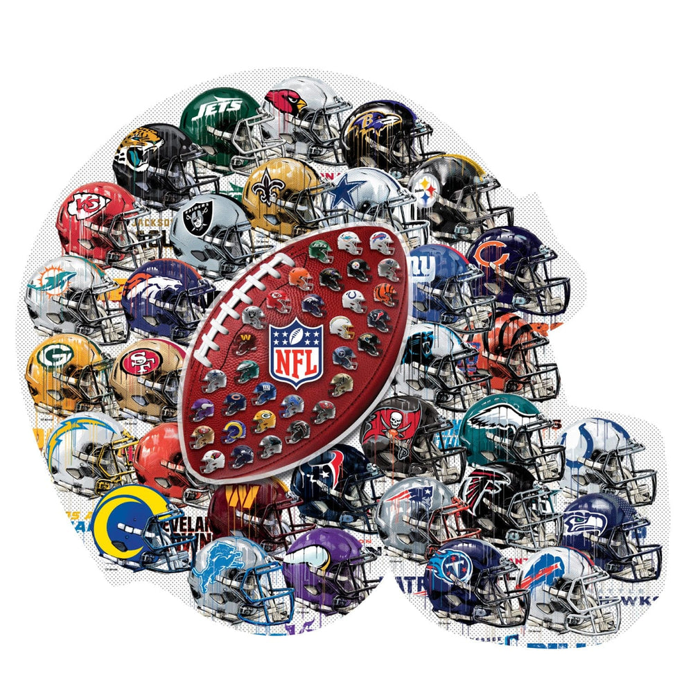 NFL - Helmet Drip Art 500 Piece Shaped Jigsaw Puzzle (ONLINE ORDER ONLY)