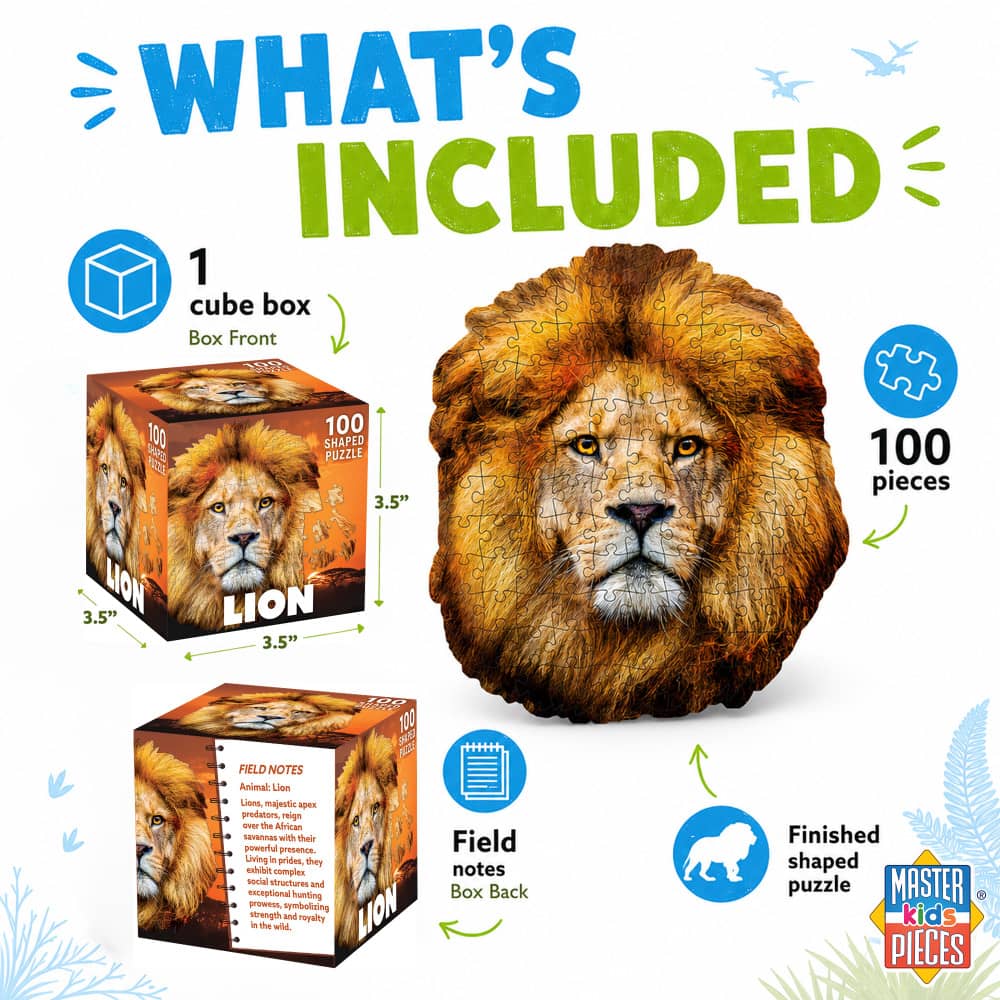 Lion 100 Piece Shaped Jigsaw Puzzle