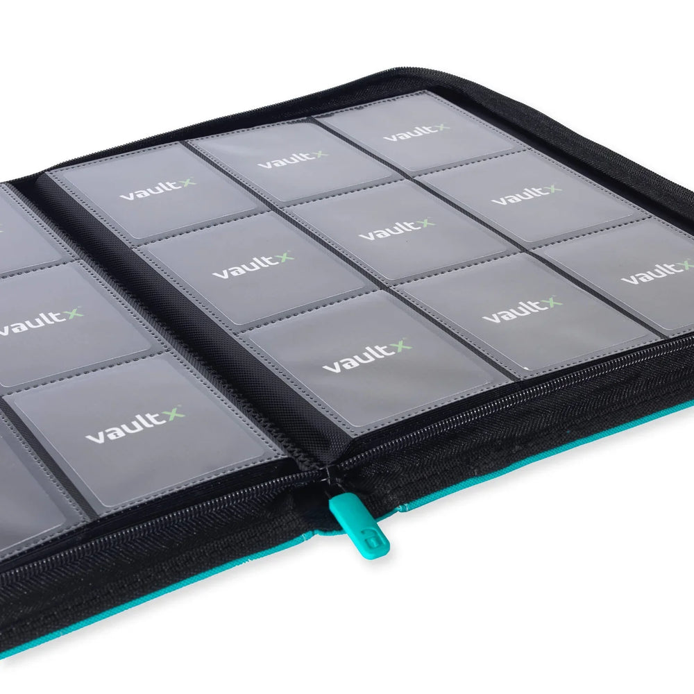 9 Pocket Exo-Tec Zip Binder : Ocean Blue/Teal