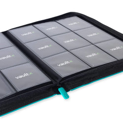9 Pocket Exo-Tec Zip Binder : Ocean Blue/Teal