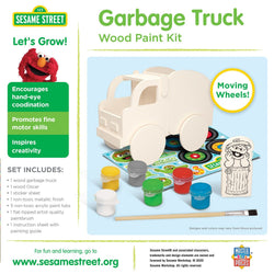 Sesame Street - Garbage Truck Wood Craft & Paint Kit (ONLINE ORDER ONLY)