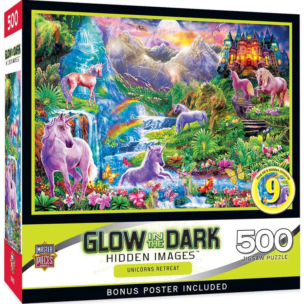 Hidden Images - Unicorns Retreat 500 Piece Jigsaw Puzzle (ONLINE ORDER ONLY)