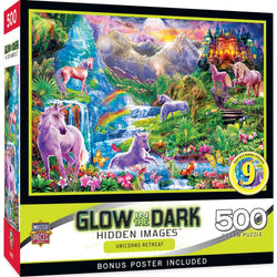 Hidden Images - Unicorns Retreat 500 Piece Jigsaw Puzzle (ONLINE ORDER ONLY)