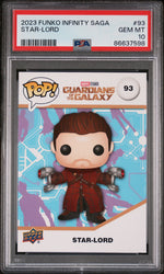 2023 UPPER DECK FUNKO POP MARVEL  STARLORD  #93  PSA 10 (Online Order Only)