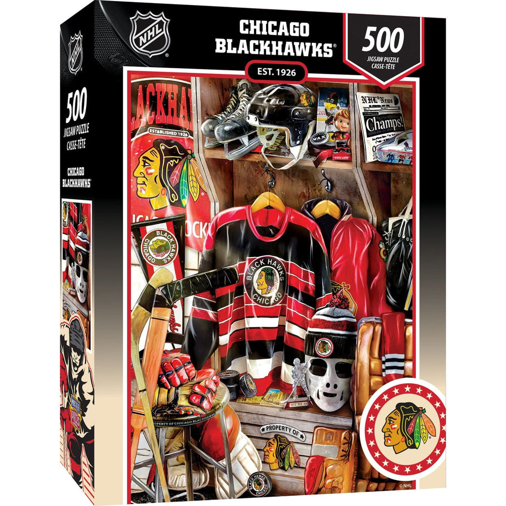 Chicago Blackhawks - Locker Room 500 Piece Jigsaw Puzzle (ONLINE ORDER ONLY)