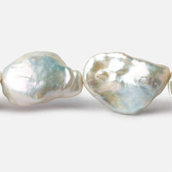 Off White Souffle Straight Drilled Baroque Freshwater Pearls 16 inch 15 beads 24x18-31x23mm (ONLINE ORDER ONLY)