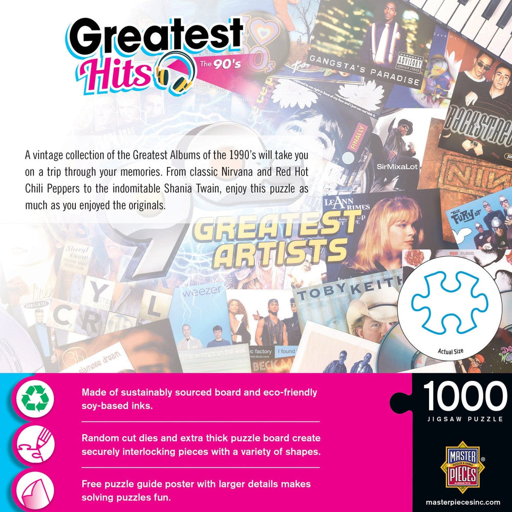 Greatest Hits - 90's Artists 1000 Piece Jigsaw Puzzle (ONLINE ORDER ONLY)