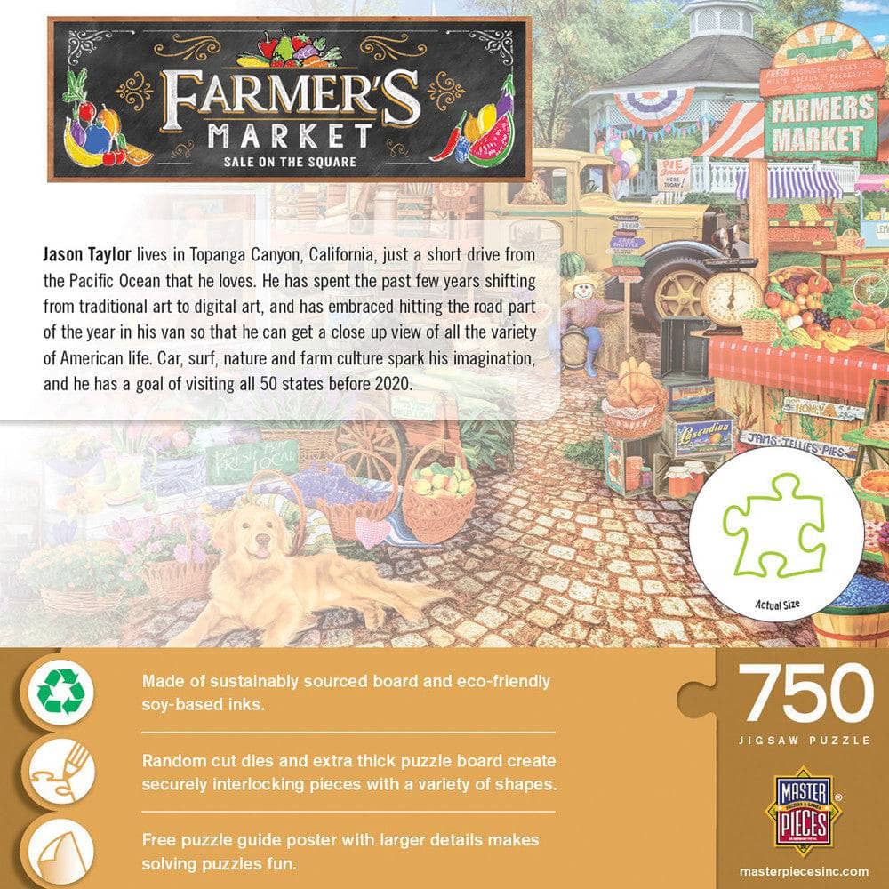Farmer's Market - Sale on the Square 750 Piece Jigsaw Puzzle (ONLINE ORDER ONLY)