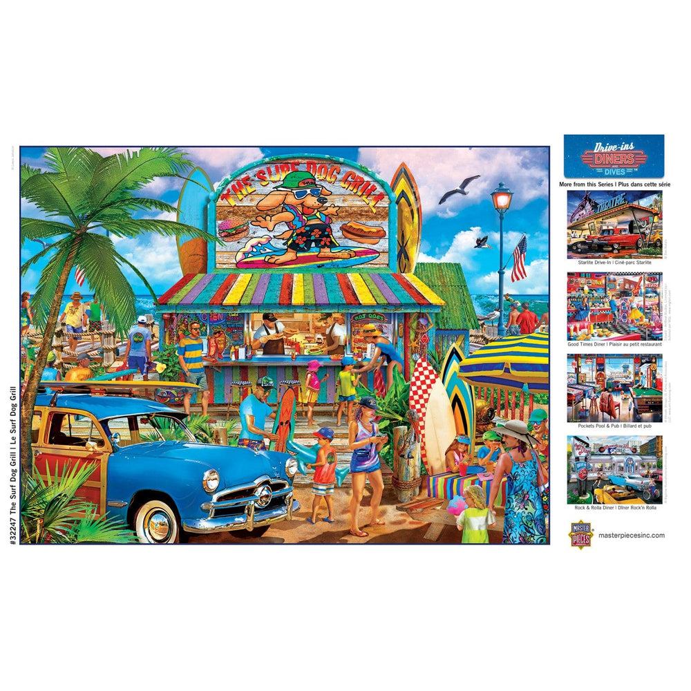 Drive-Ins, Diners & Dives - The Surf Dog Grill 550 Piece Jigsaw Puzzle (ONLINE ORDER ONLY)