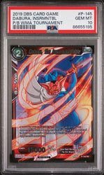 2019 DRAGON BALL SUPER  WORLD MARTIAL ARTS DABURA, INSRMNTBL #P-145 PSA 10 (Online Order Only)