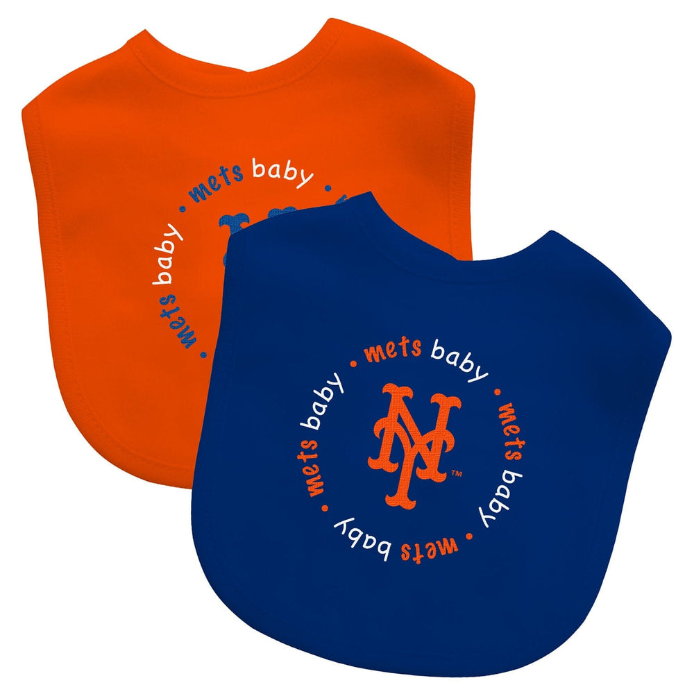 New York Mets - Baby Bibs 2-Pack - Blue & Orange (ONLINE ORDER ONLY)