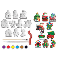 Holiday Ornaments - 10-Pack Plaster Paint Set (ONLINE ORDER ONLY)